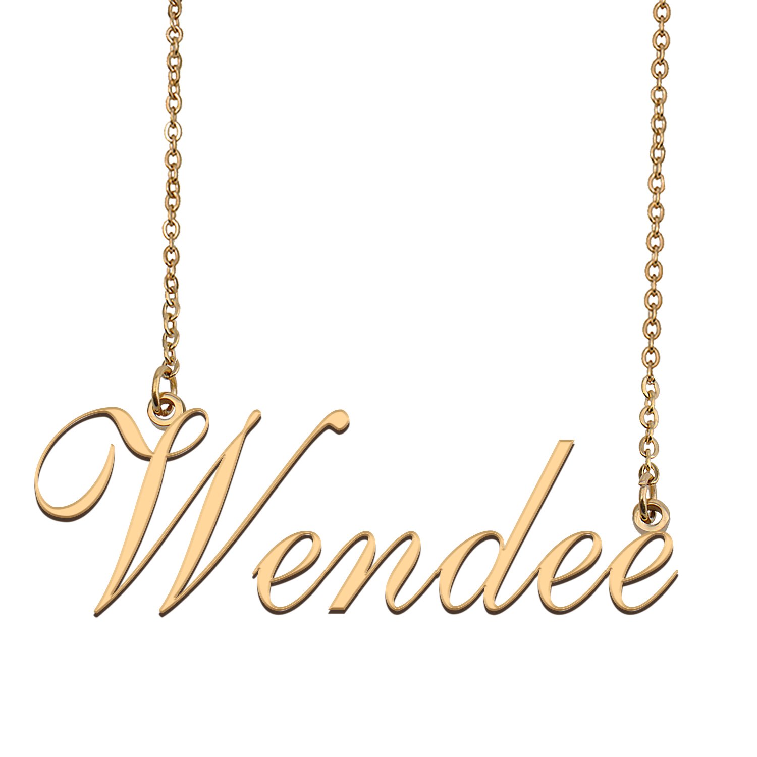 Custom Personalized Name Necklace in Golden Silver for Women Wendee