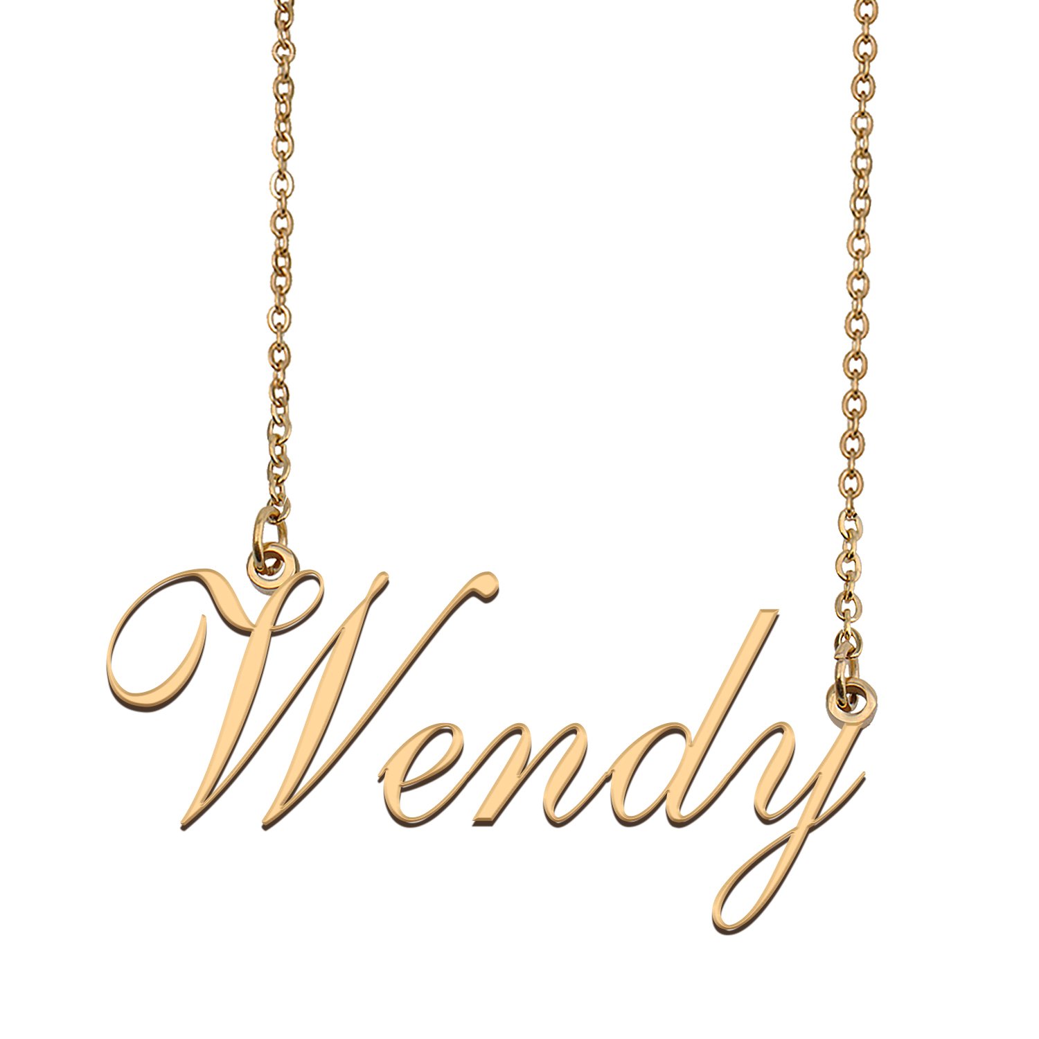 Custom Personalized Name Necklace in Golden Silver for Women Wendy