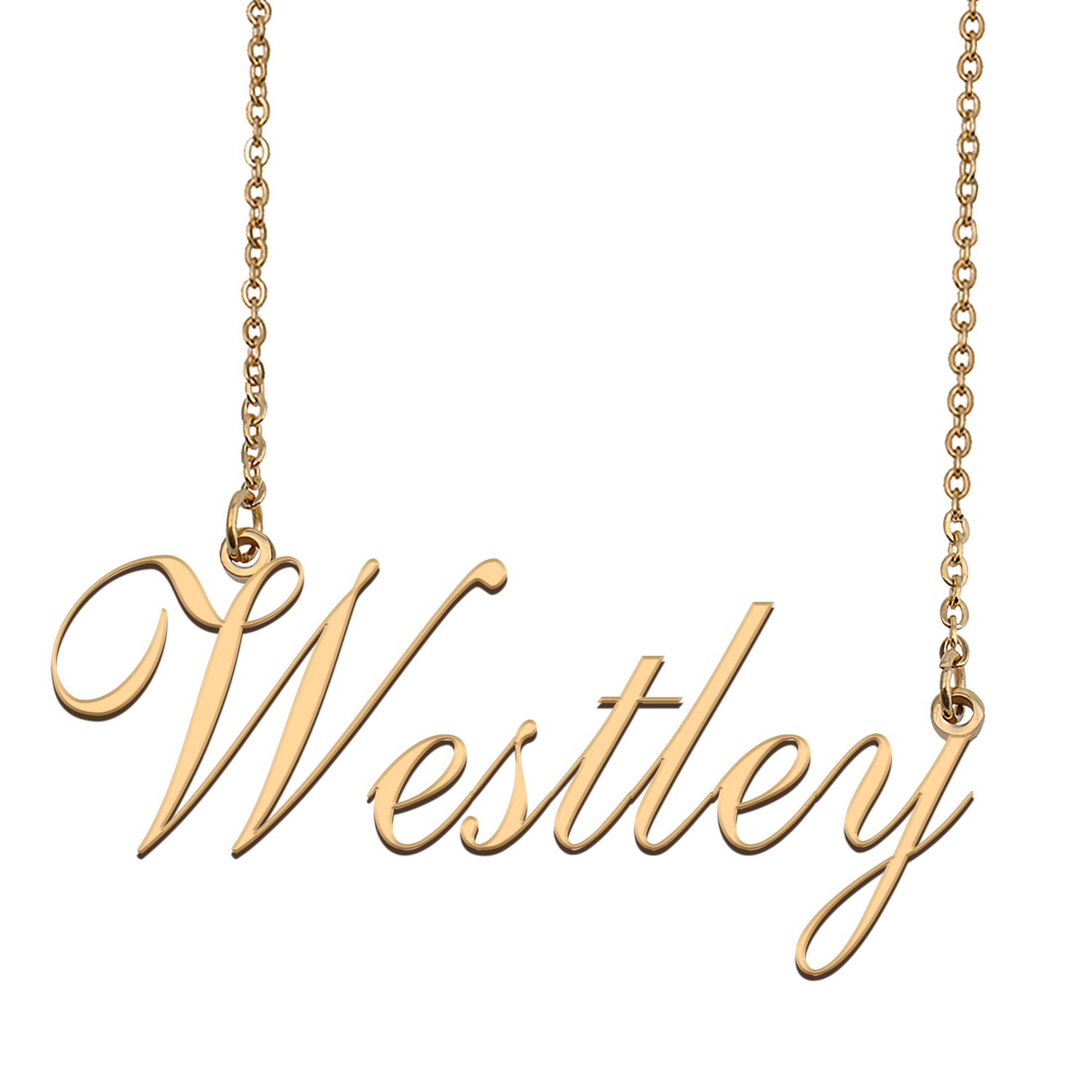 Custom Personalized Name Necklace in Golden Silver for Women Westley