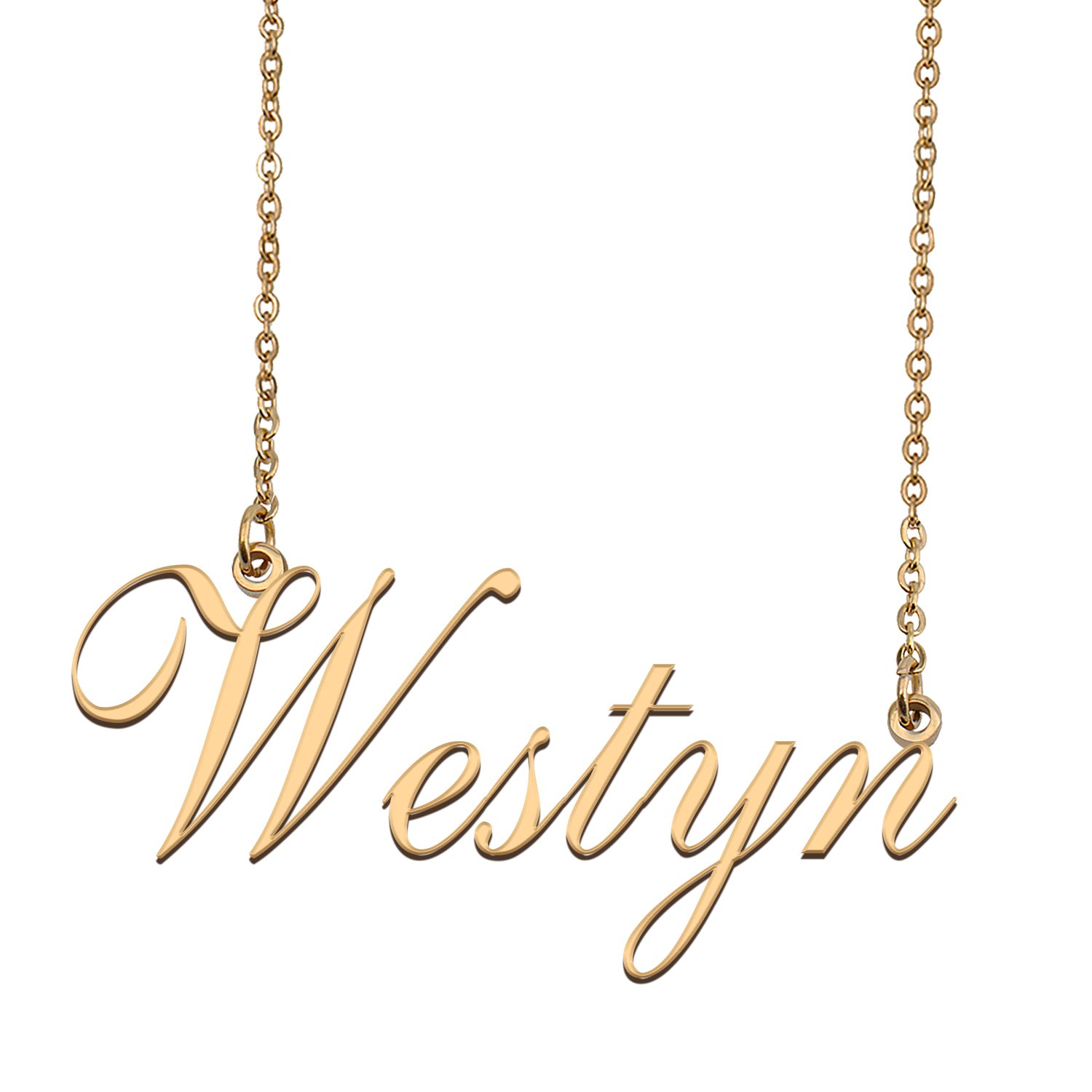 Custom Personalized Name Necklace in Golden Silver for Women Westyn