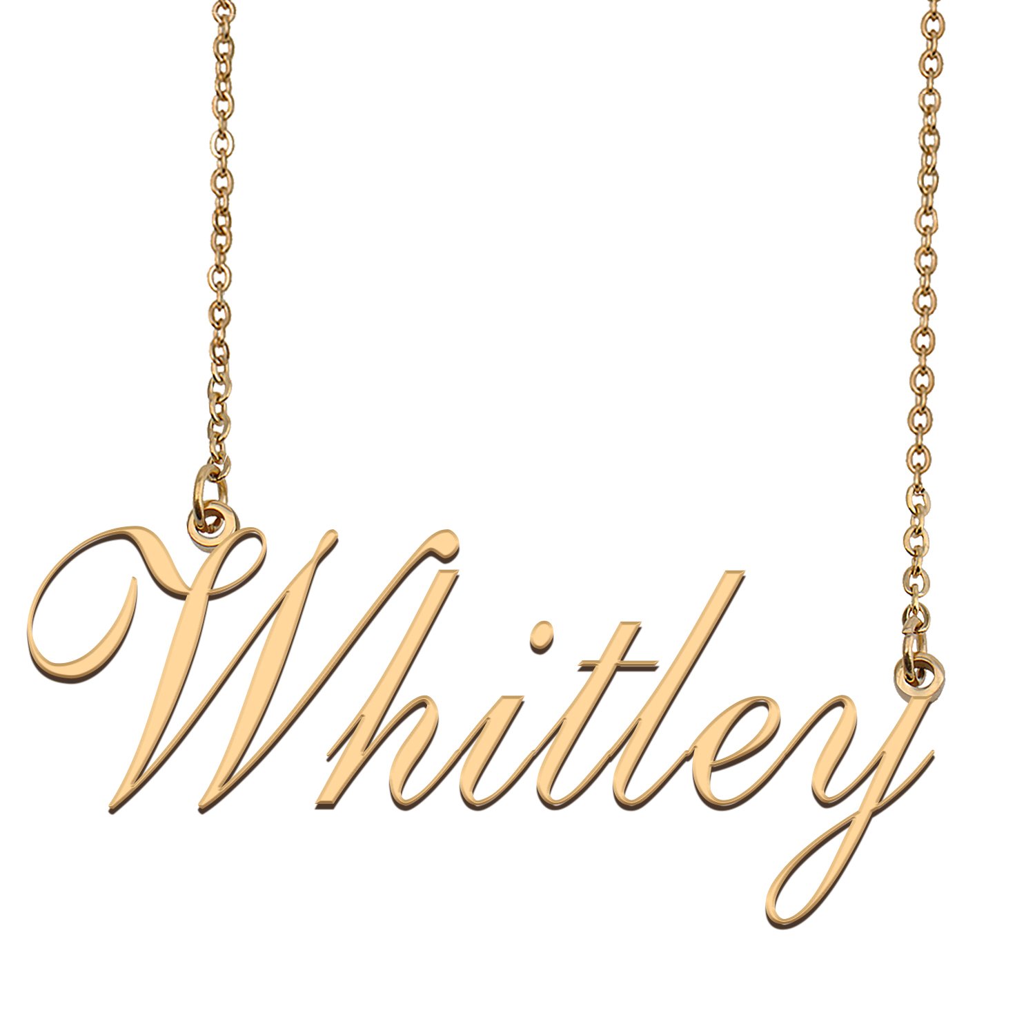 Custom Personalized Name Necklace in Golden Silver for Women Whitley