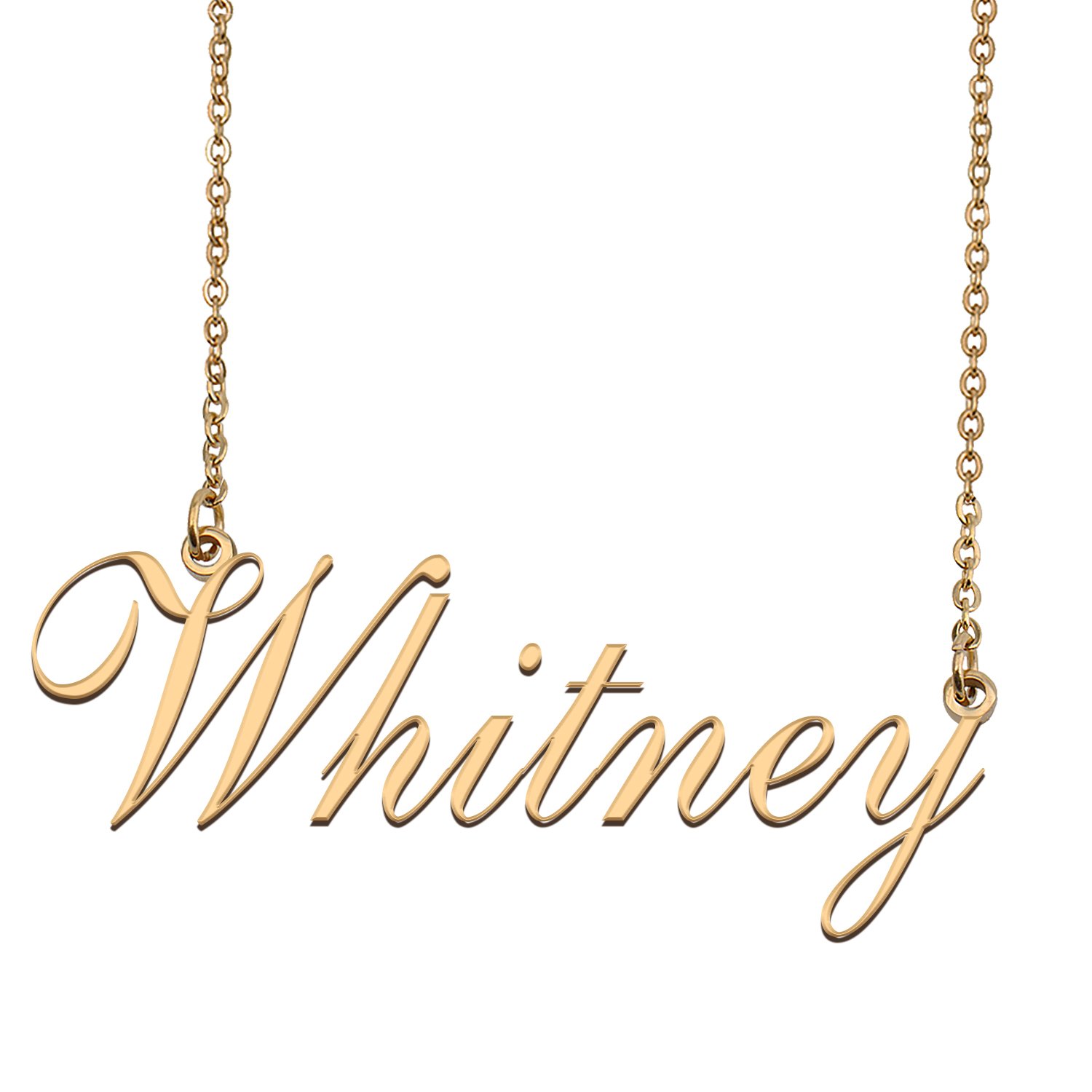 Custom Personalized Name Necklace in Golden Silver for Women Whitney