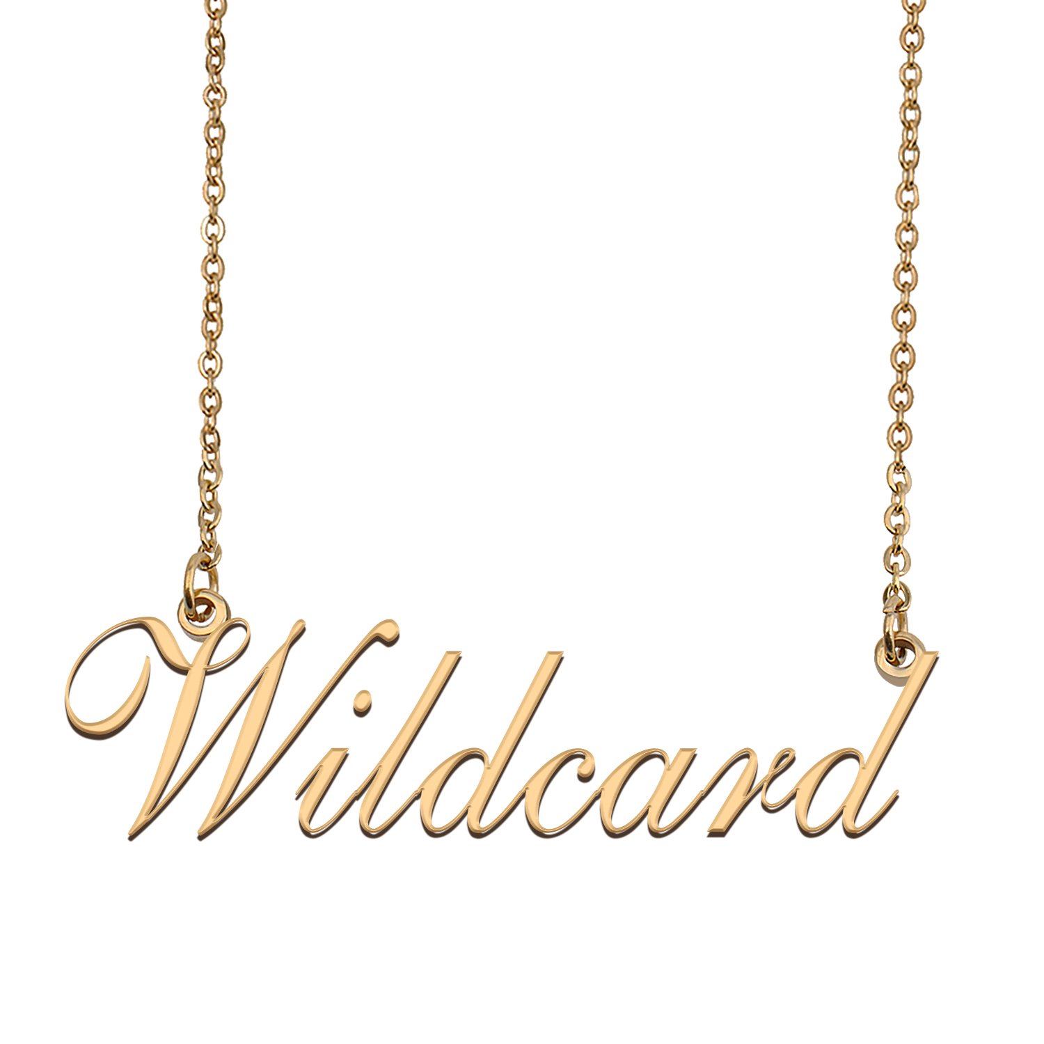 Custom Personalized Name Necklace in Golden Silver for Women Wildcard