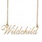 Custom Personalized Name Necklace in Golden Silver for Women Wildchild