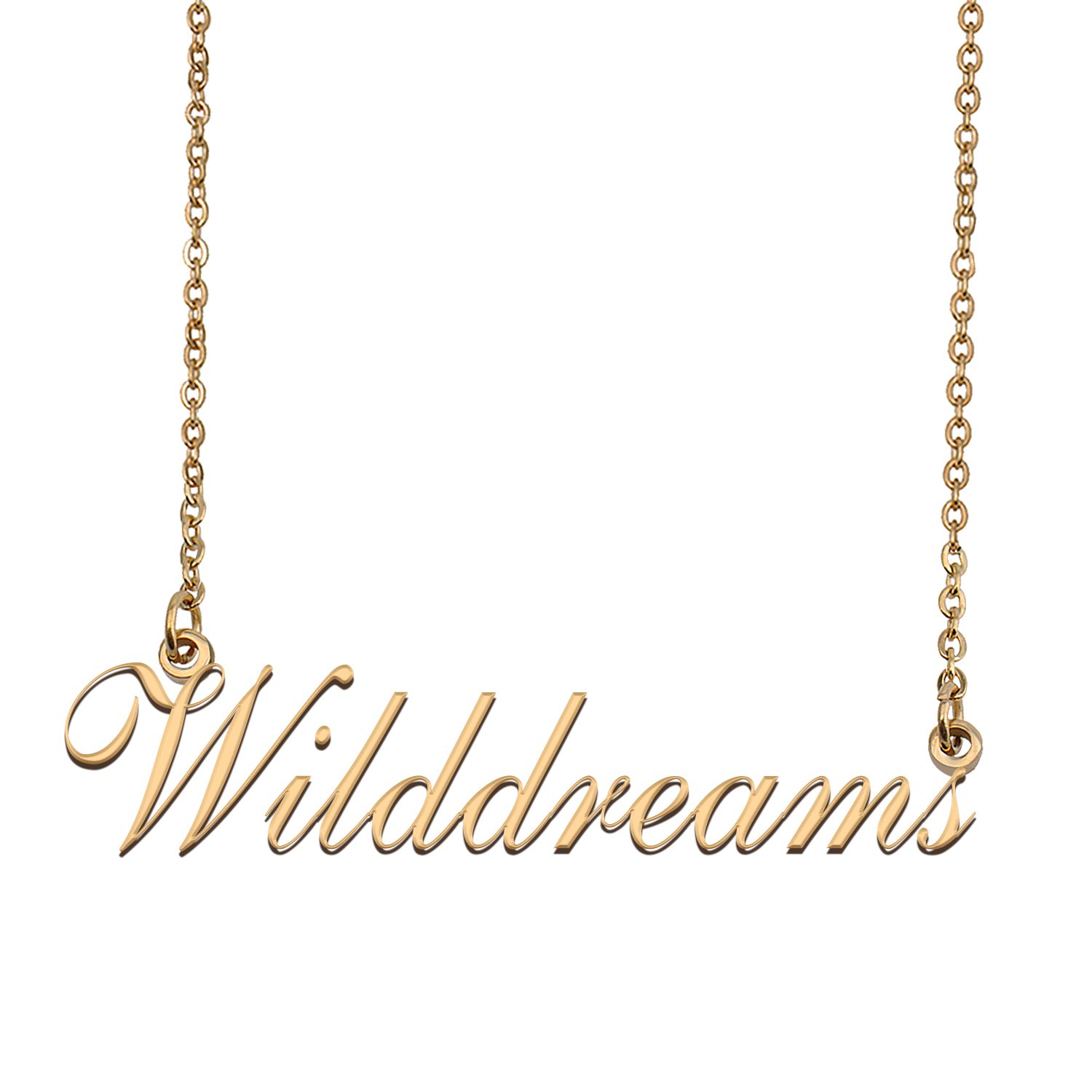 Custom Personalized Name Necklace in Golden Silver for Women Wilddreams