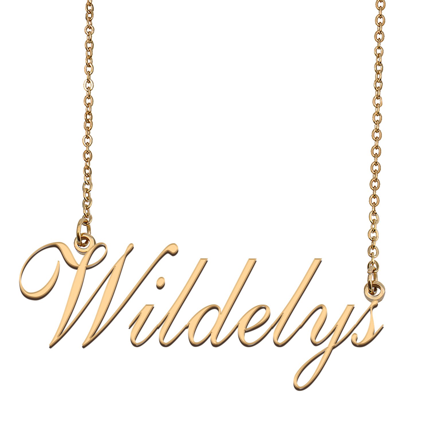 Custom Personalized Name Necklace in Golden Silver for Women Wildelys