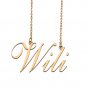 Custom Personalized Name Necklace in Golden Silver for Women Wili