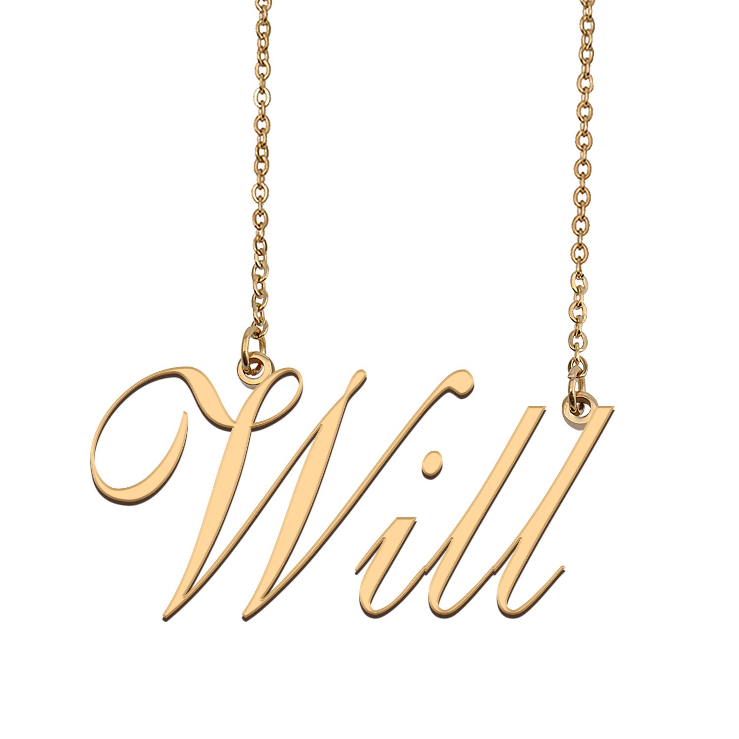 Custom Personalized Name Necklace in Golden Silver for Women Will