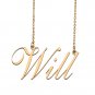 Custom Personalized Name Necklace in Golden Silver for Women Will