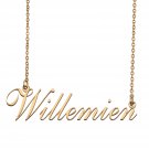 Custom Personalized Name Necklace in Golden Silver for Women Willemien
