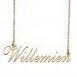 Custom Personalized Name Necklace in Golden Silver for Women Willemien