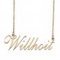 Custom Personalized Name Necklace in Golden Silver for Women Willhoit
