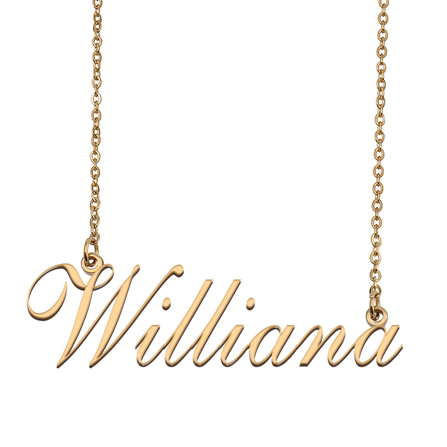 Custom Personalized Name Necklace in Golden Silver for Women Williana