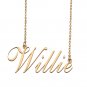 Custom Personalized Name Necklace in Golden Silver for Women Willie