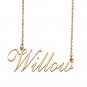 Custom Personalized Name Necklace in Golden Silver for Women Willow