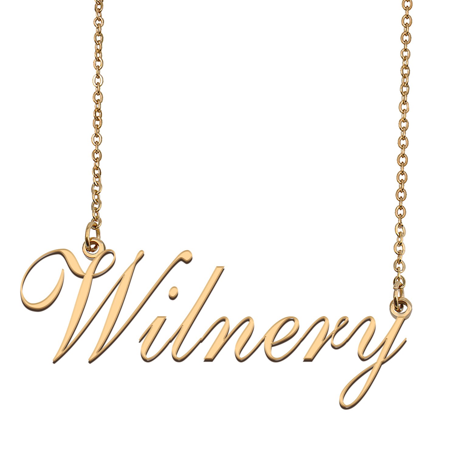 Custom Personalized Name Necklace in Golden Silver for Women Wilnery