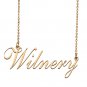 Custom Personalized Name Necklace in Golden Silver for Women Wilnery