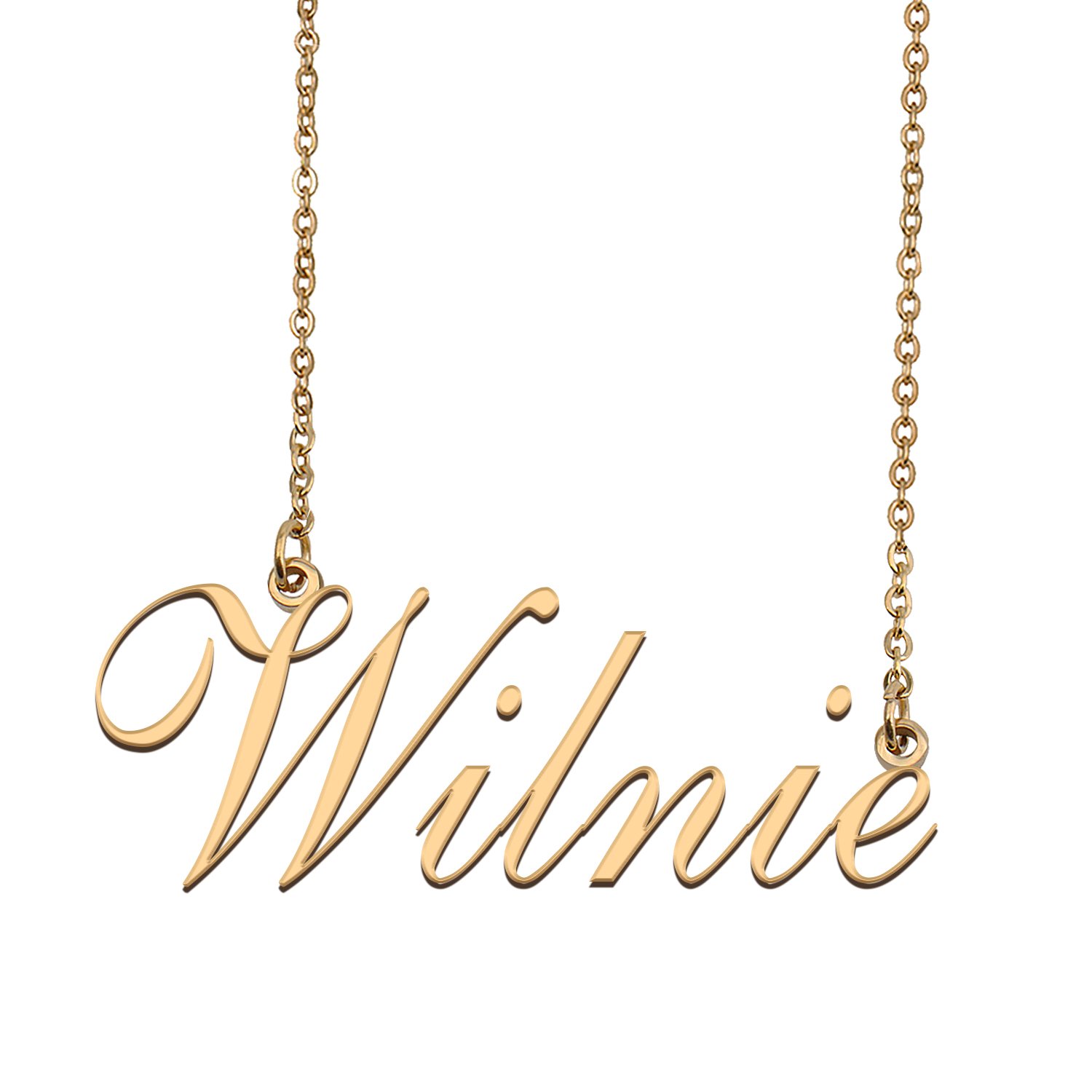 Custom Personalized Name Necklace in Golden Silver for Women Wilnie