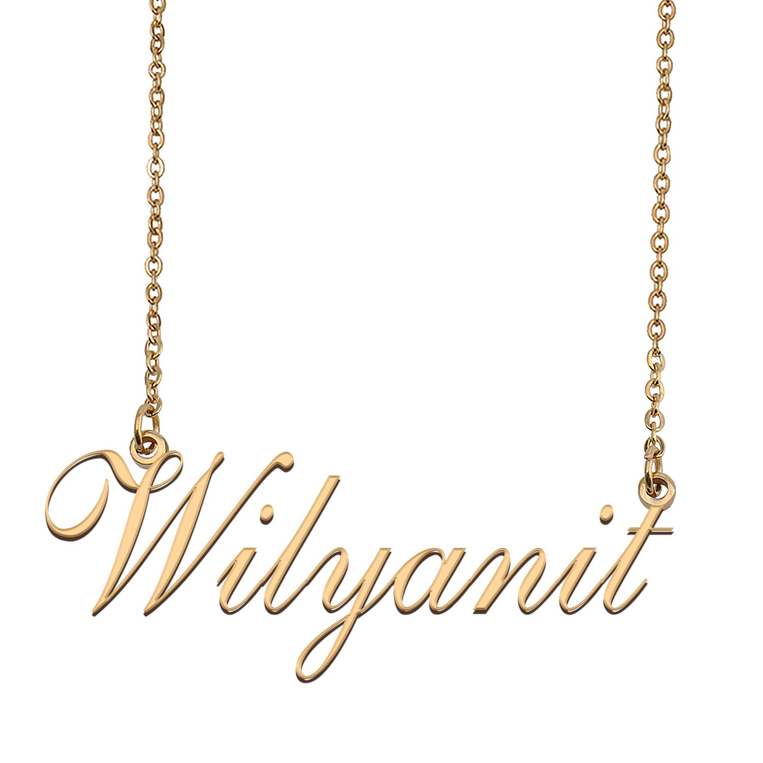 Custom Personalized Name Necklace in Golden Silver for Women Wilyanit