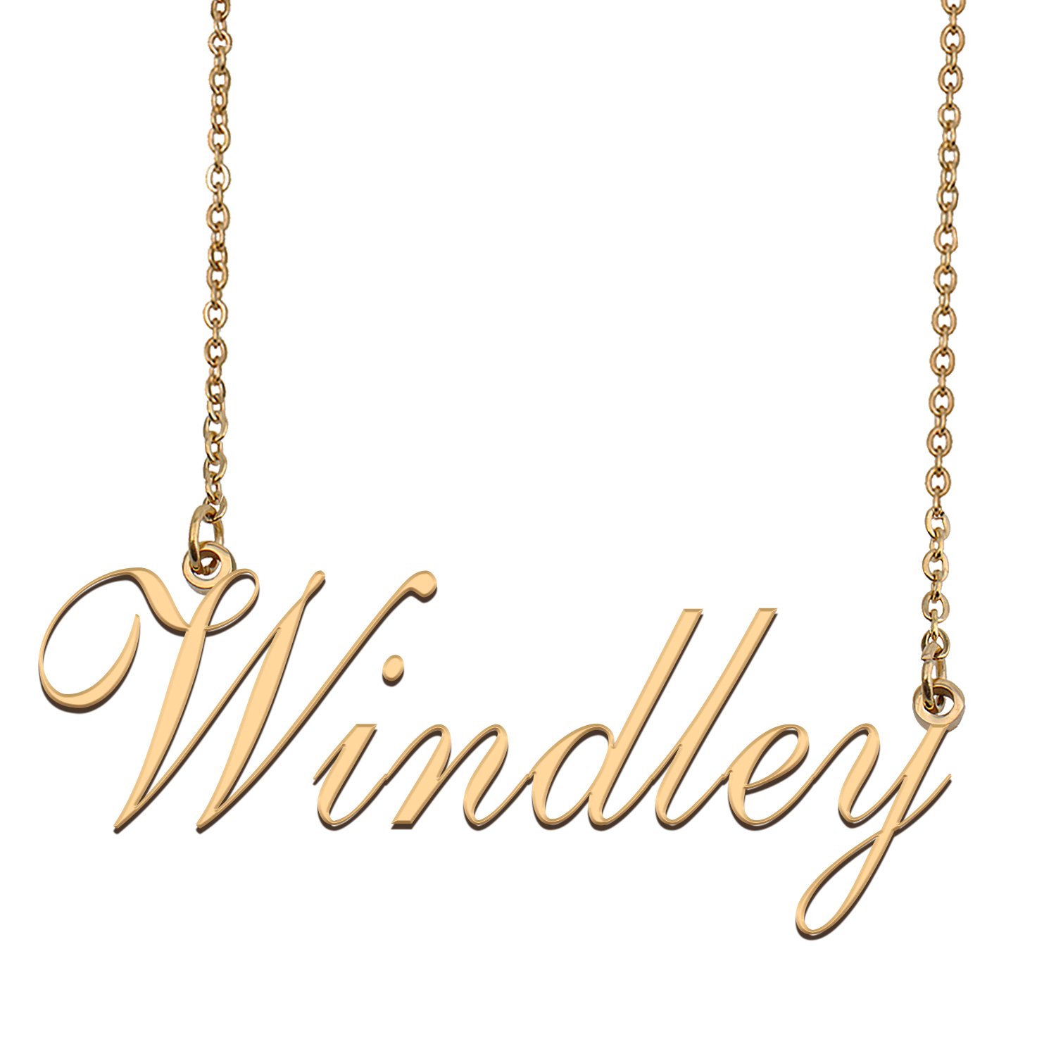 Custom Personalized Name Necklace in Golden Silver for Women Windley