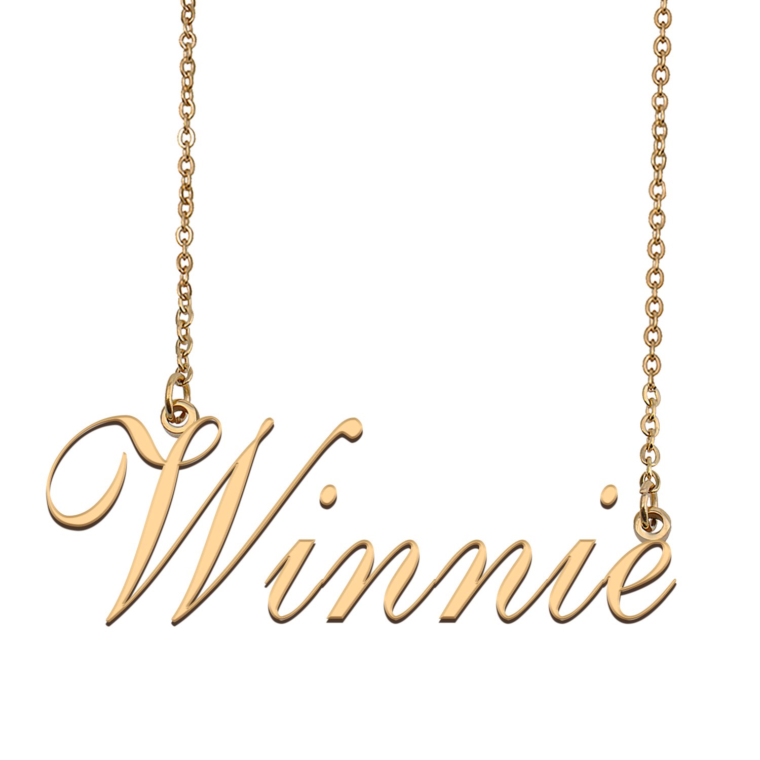 Custom Personalized Name Necklace in Golden Silver for Women Winnie