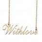 Custom Personalized Name Necklace in Golden Silver for Women Withlove