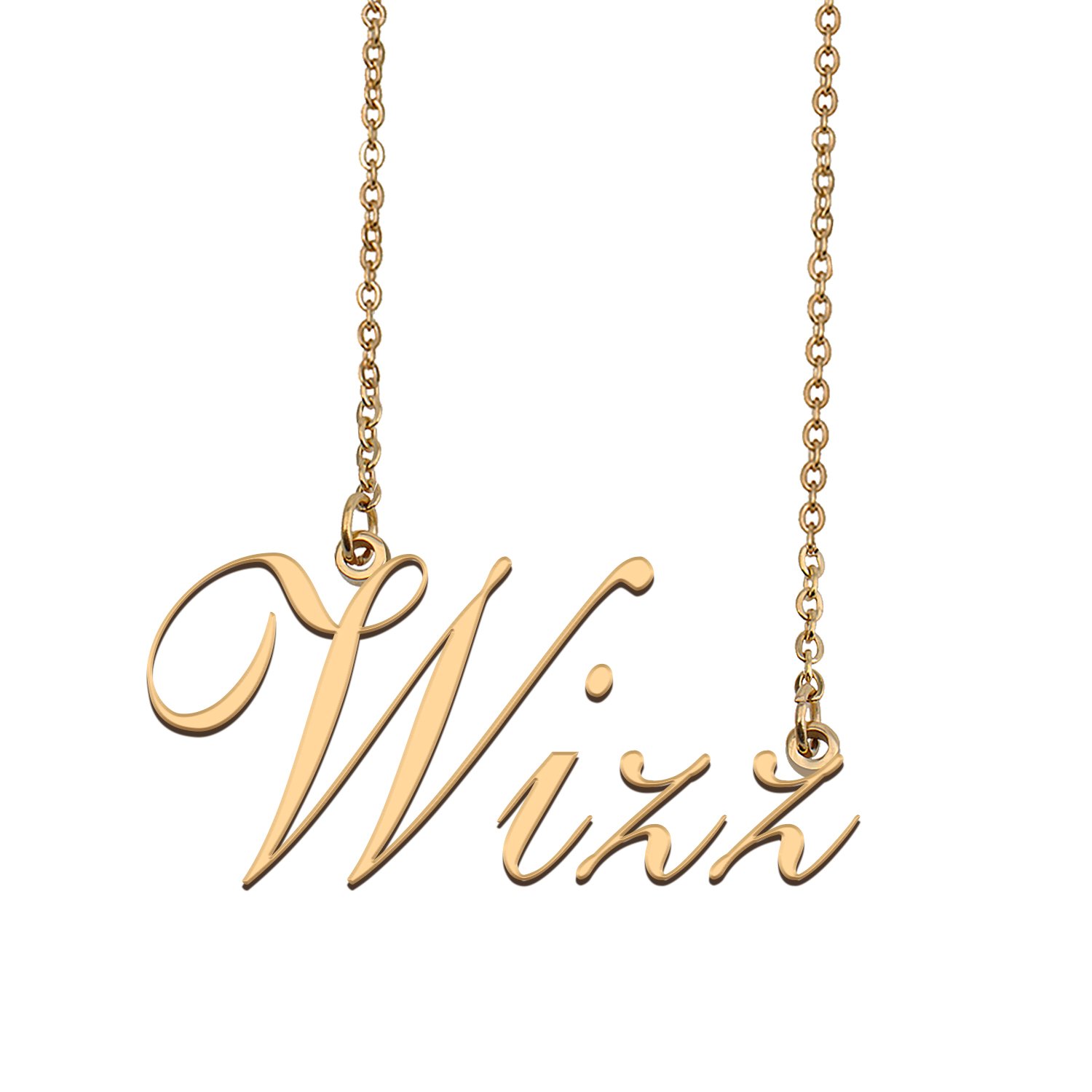 Custom Personalized Name Necklace in Golden Silver for Women Wizz