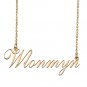 Custom Personalized Name Necklace in Golden Silver for Women Wlonmyn