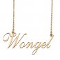 Custom Personalized Name Necklace in Golden Silver for Women Wongel