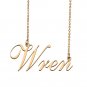 Custom Personalized Name Necklace in Golden Silver for Women Wren