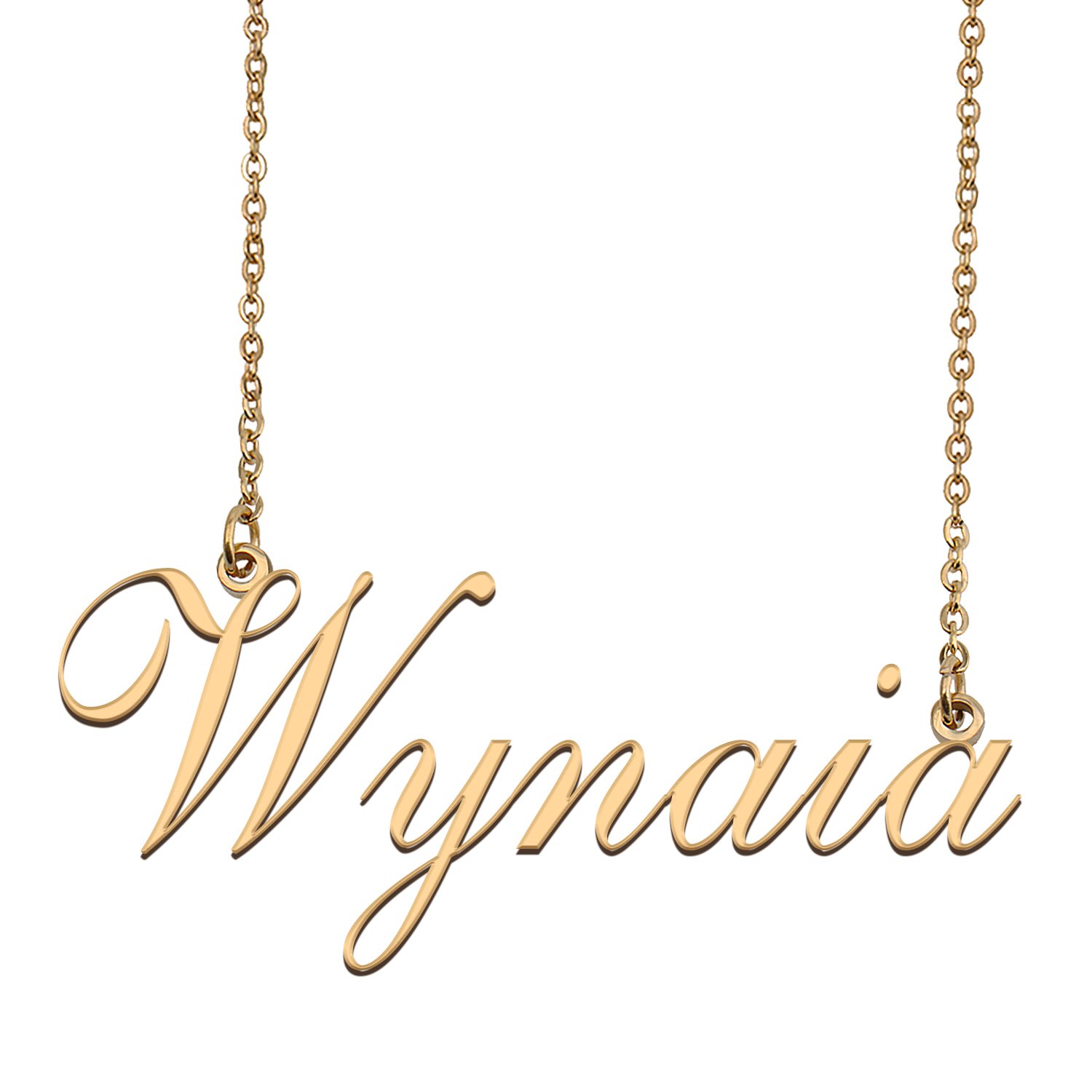 Custom Personalized Name Necklace in Golden Silver for Women Wynaia