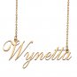 Custom Personalized Name Necklace in Golden Silver for Women Wynetta