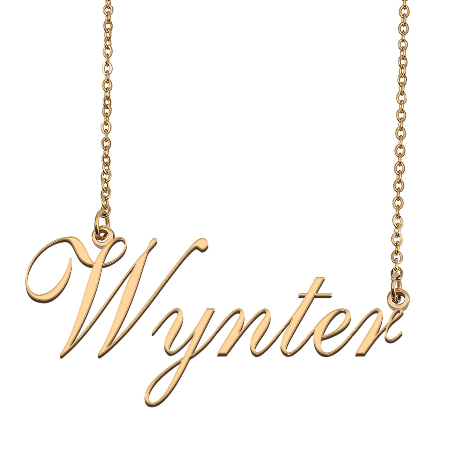 Custom Personalized Name Necklace in Golden Silver for Women Wynter