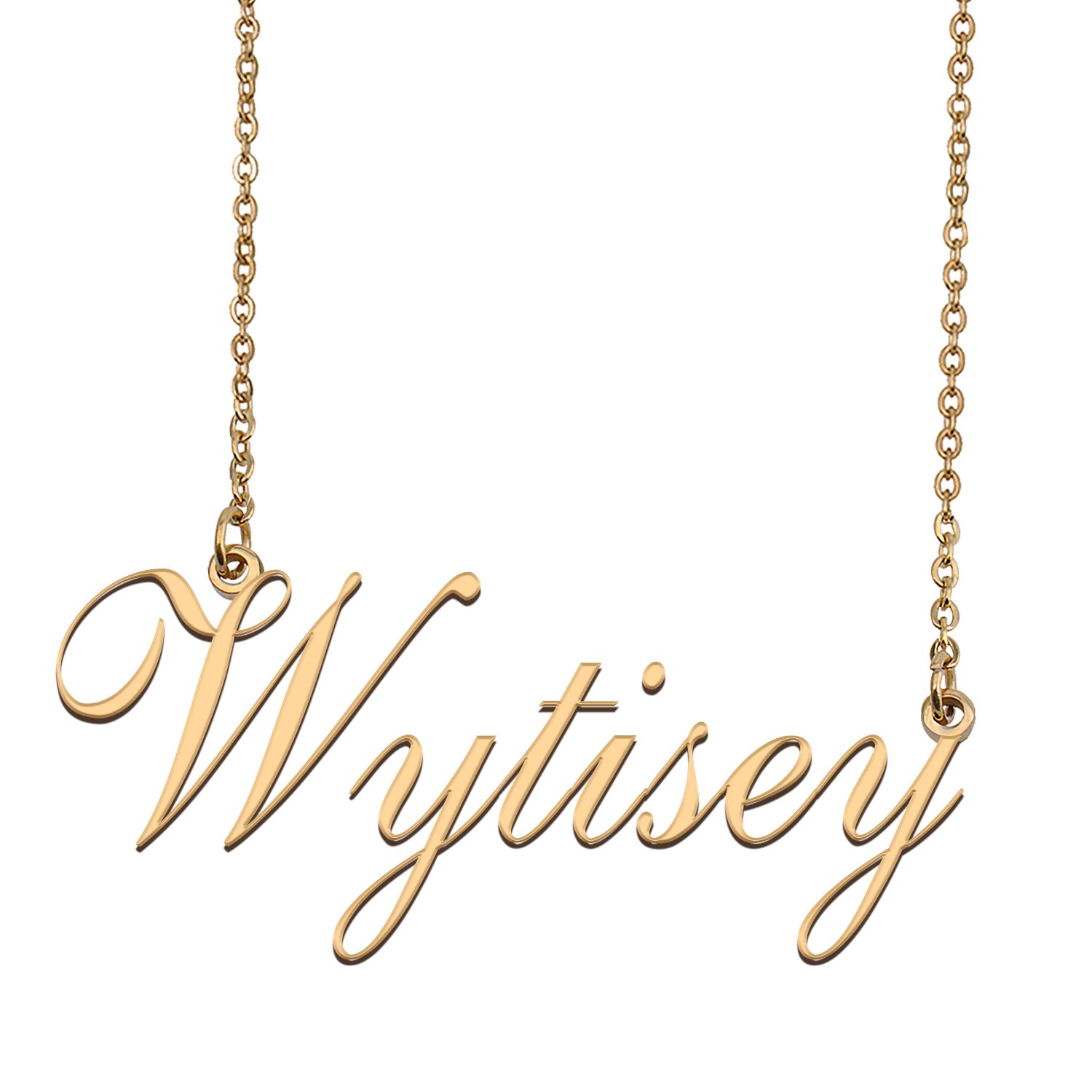 Custom Personalized Name Necklace in Golden Silver for Women Wytisey