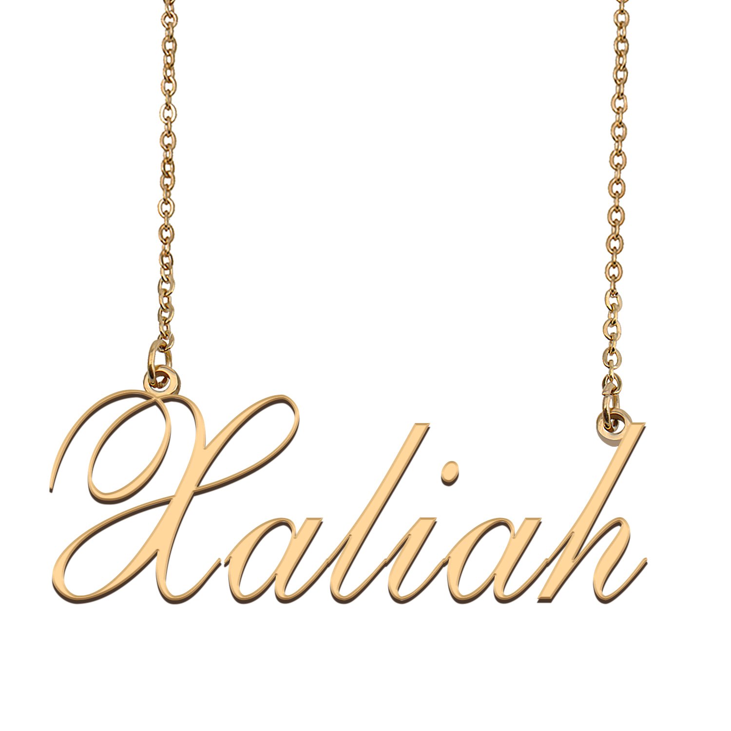 Custom Personalized Name Necklace in Golden Silver for Women Xaliah