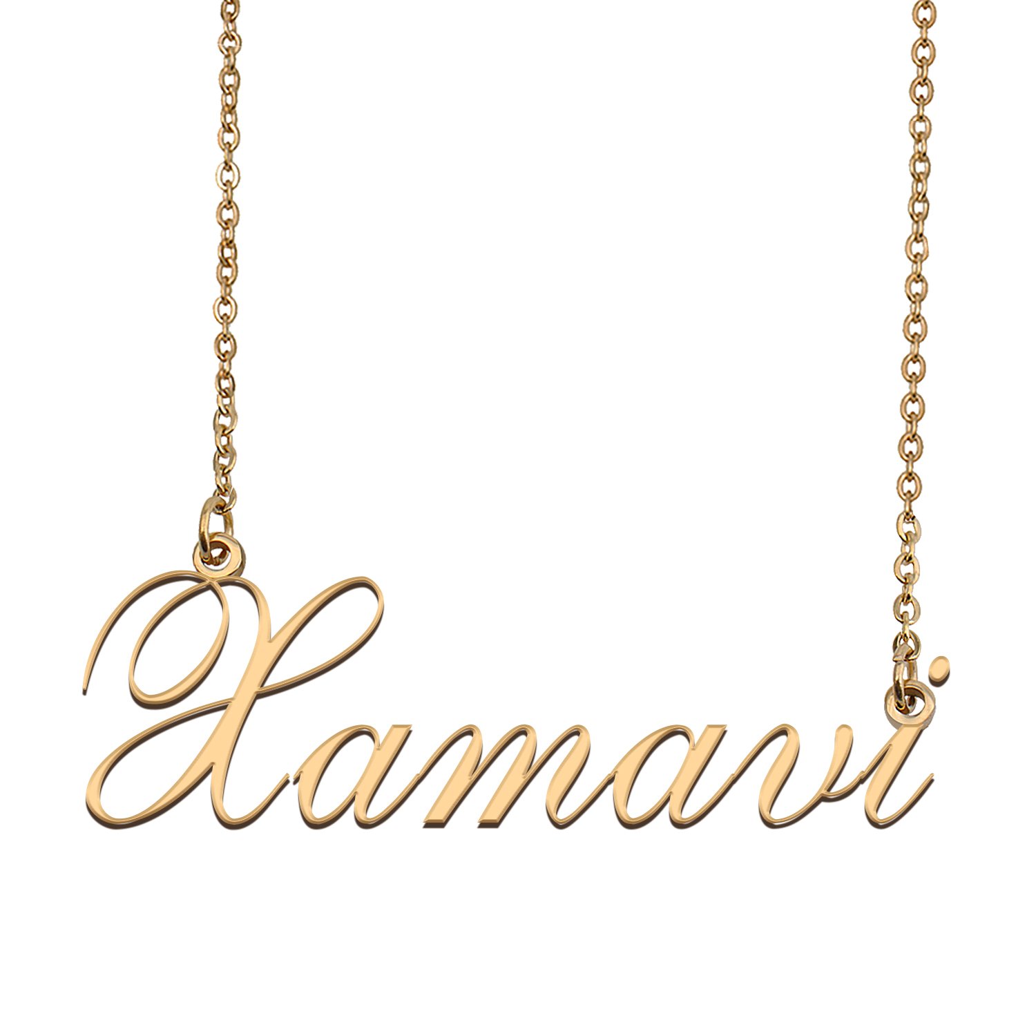 Custom Personalized Name Necklace in Golden Silver for Women Xamavi