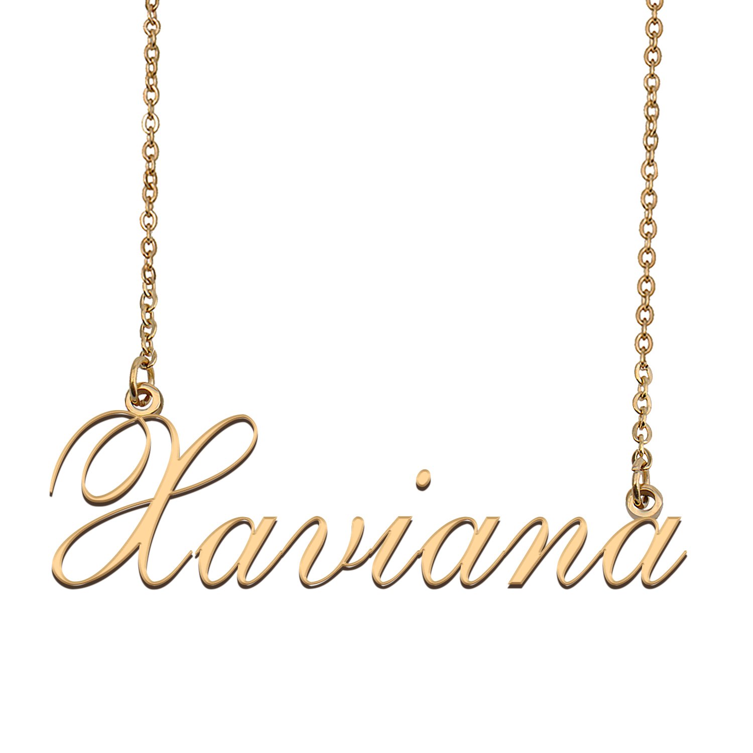 Custom Personalized Name Necklace in Golden Silver for Women Xaviana