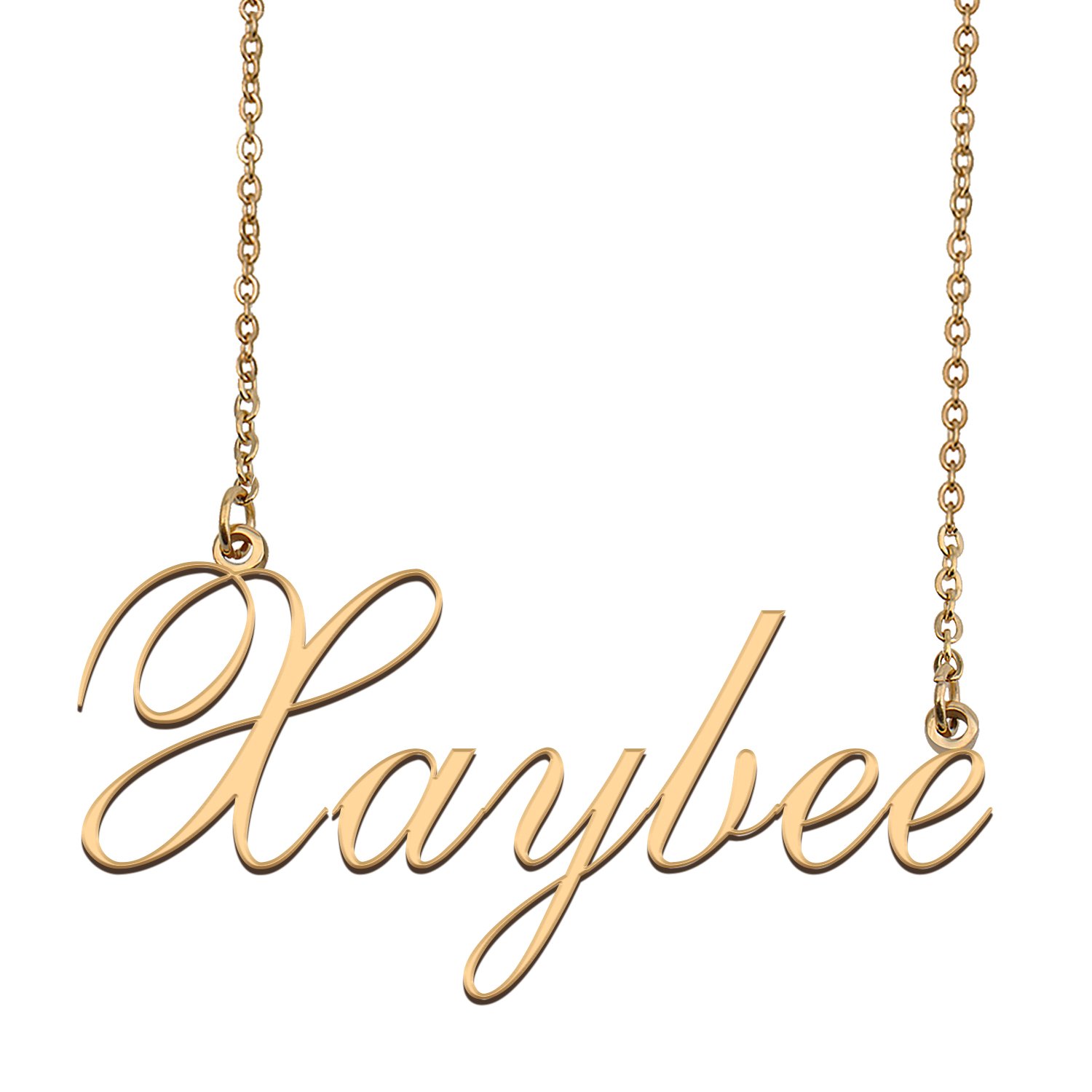 Custom Personalized Name Necklace in Golden Silver for Women Xaybee