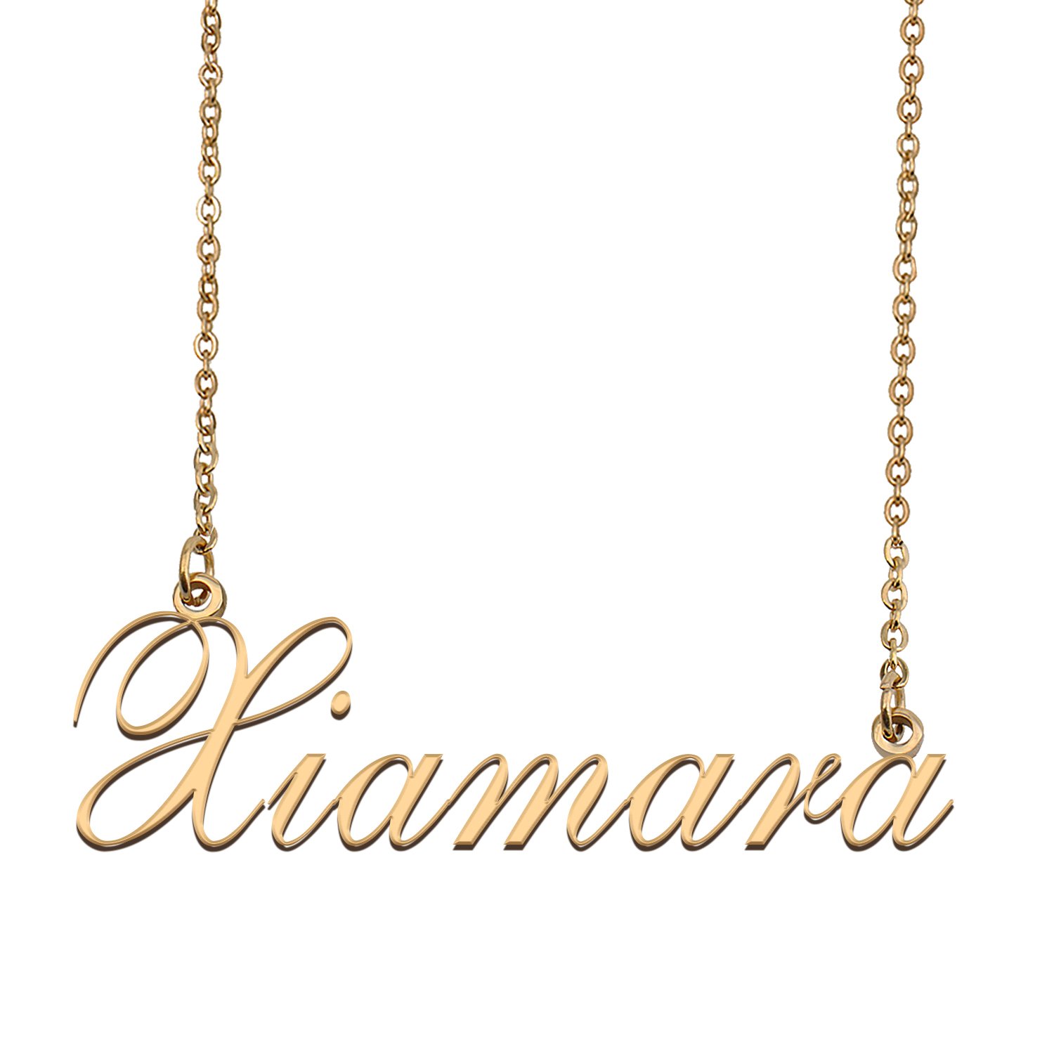 Custom Personalized Name Necklace in Golden Silver for Women Xiamara