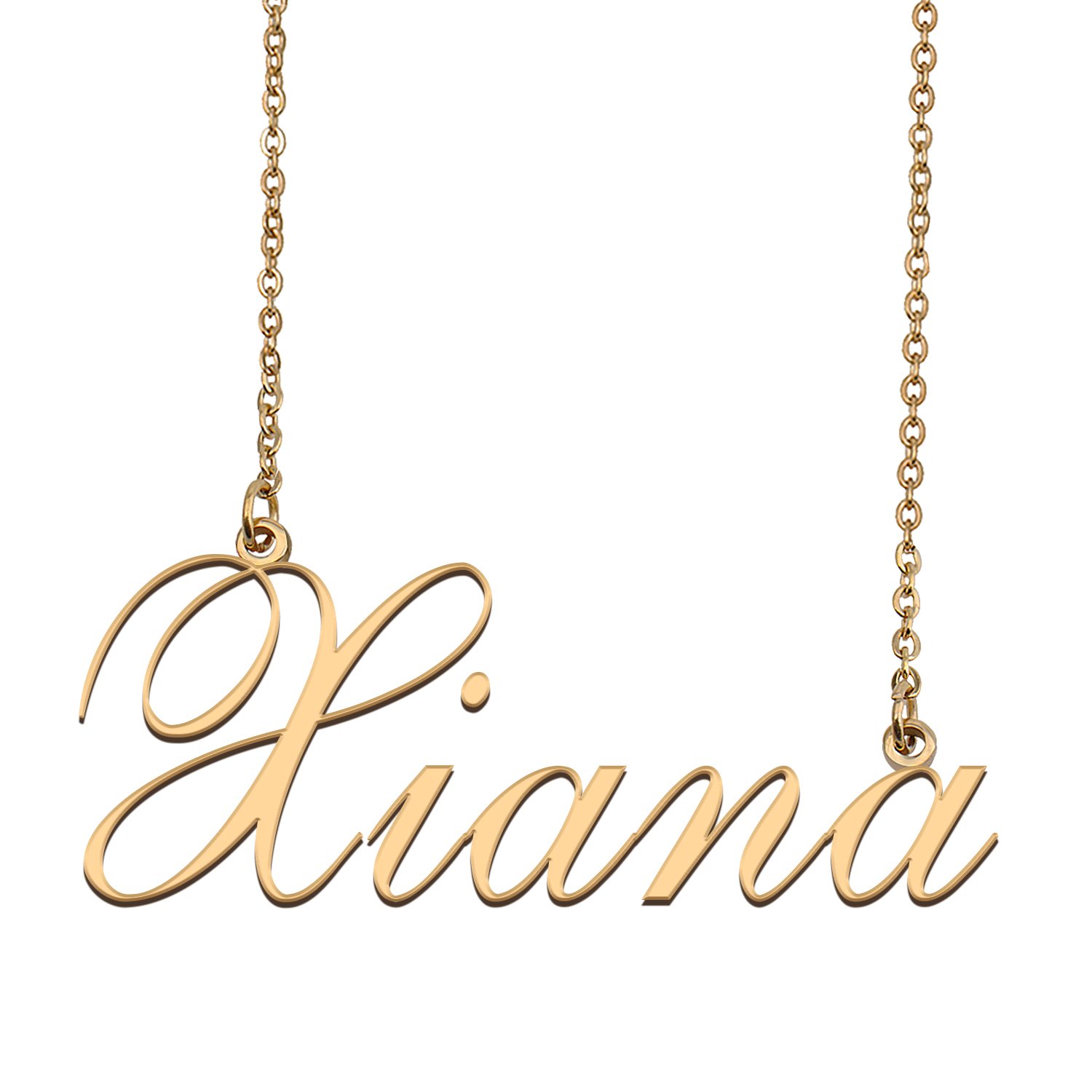 Custom Personalized Name Necklace in Golden Silver for Women Xiana