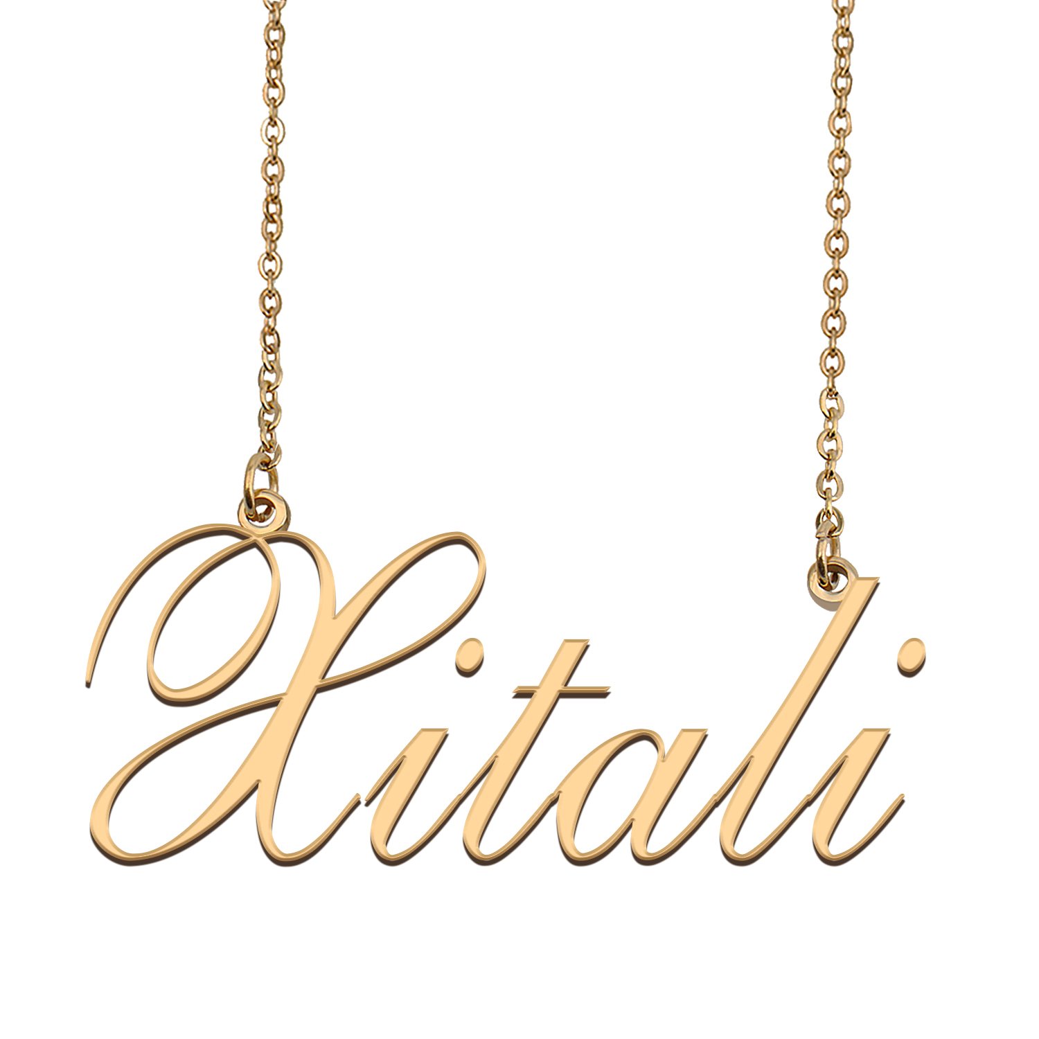 Custom Personalized Name Necklace in Golden Silver for Women Xitali