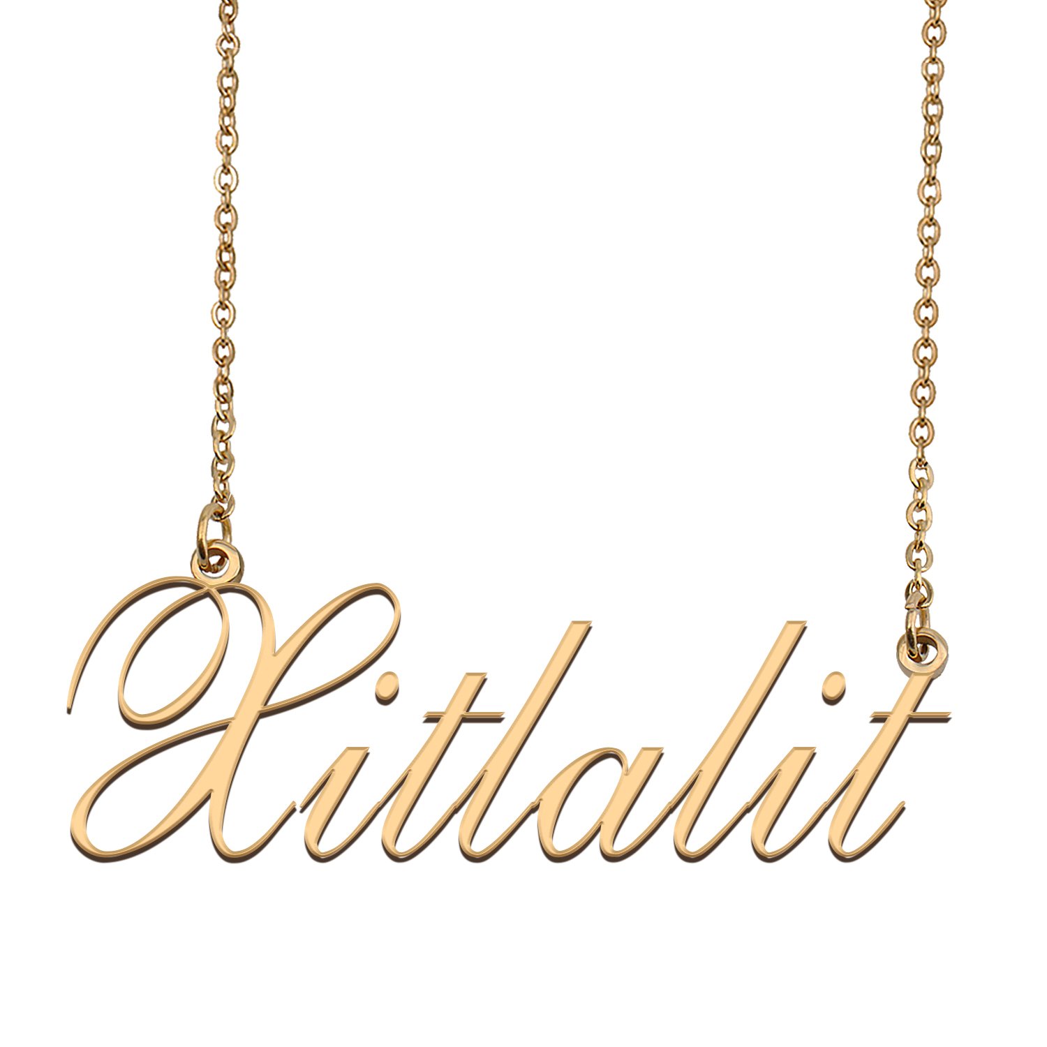 Custom Personalized Name Necklace in Golden Silver for Women Xitlalit