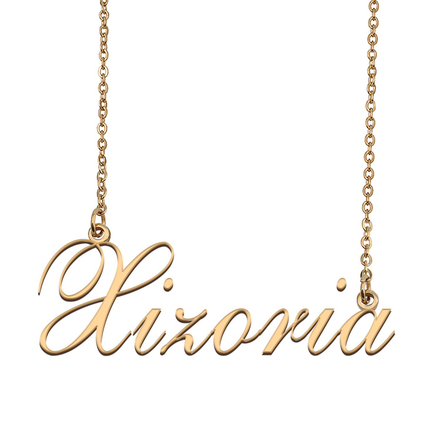 Custom Personalized Name Necklace in Golden Silver for Women Xizoria