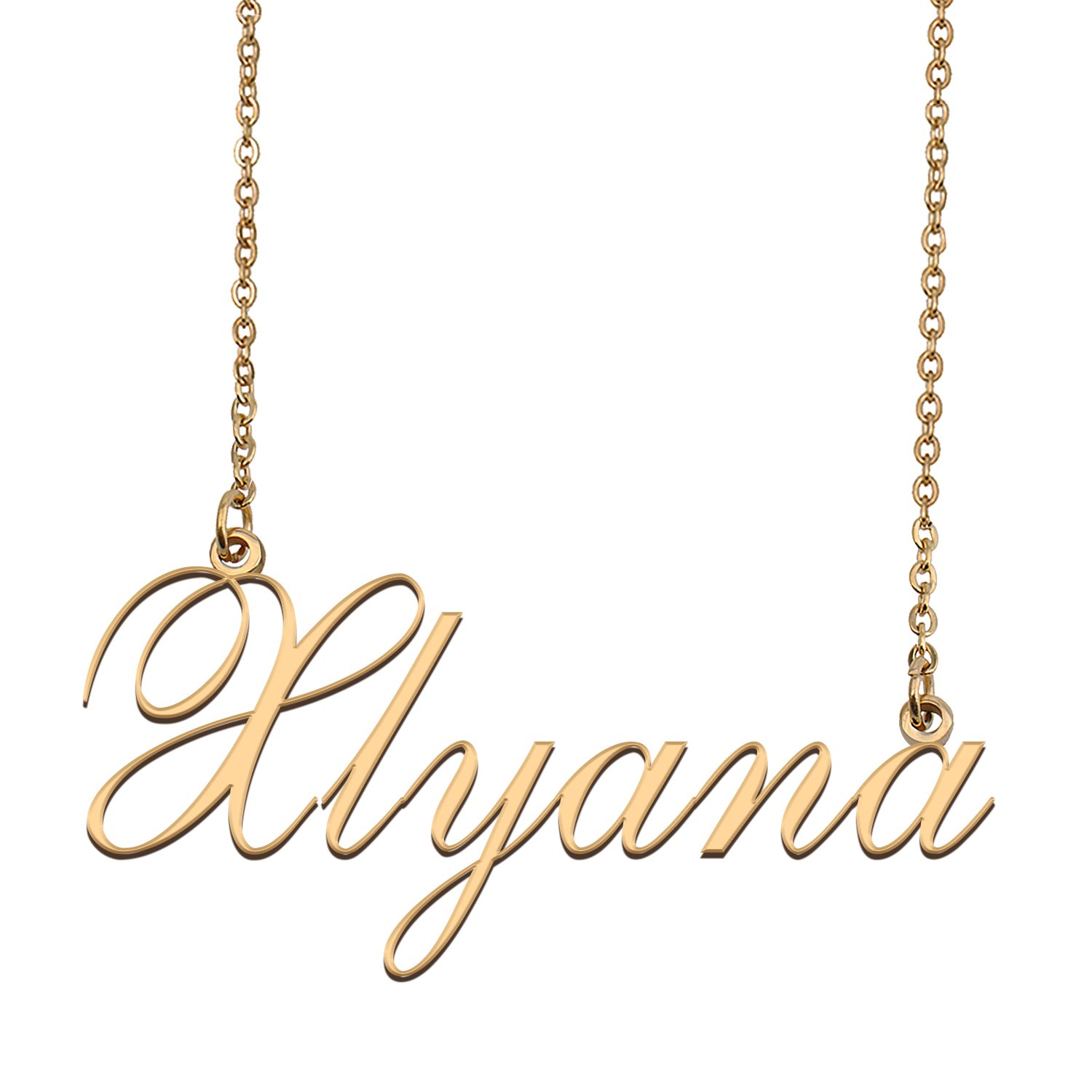 Custom Personalized Name Necklace in Golden Silver for Women Xlyana