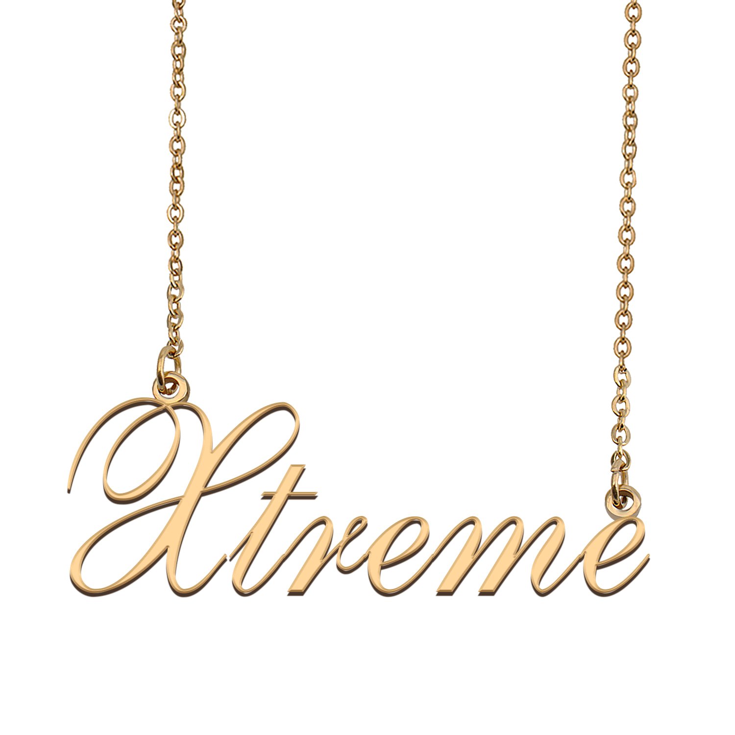 Custom Personalized Name Necklace in Golden Silver for Women Xtreme