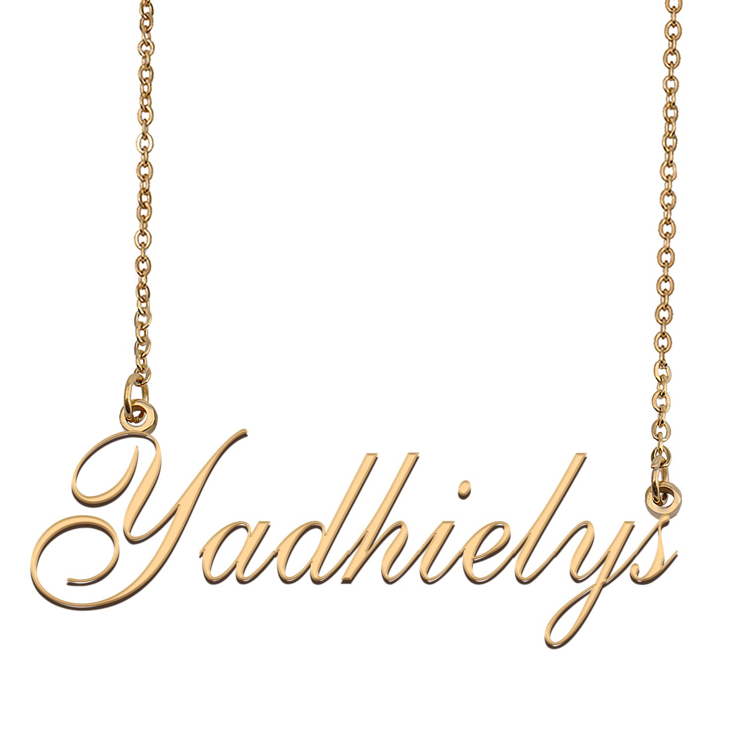 Custom Personalized Name Necklace in Golden Silver for Women Yadhielys