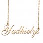 Custom Personalized Name Necklace in Golden Silver for Women Yadhielys
