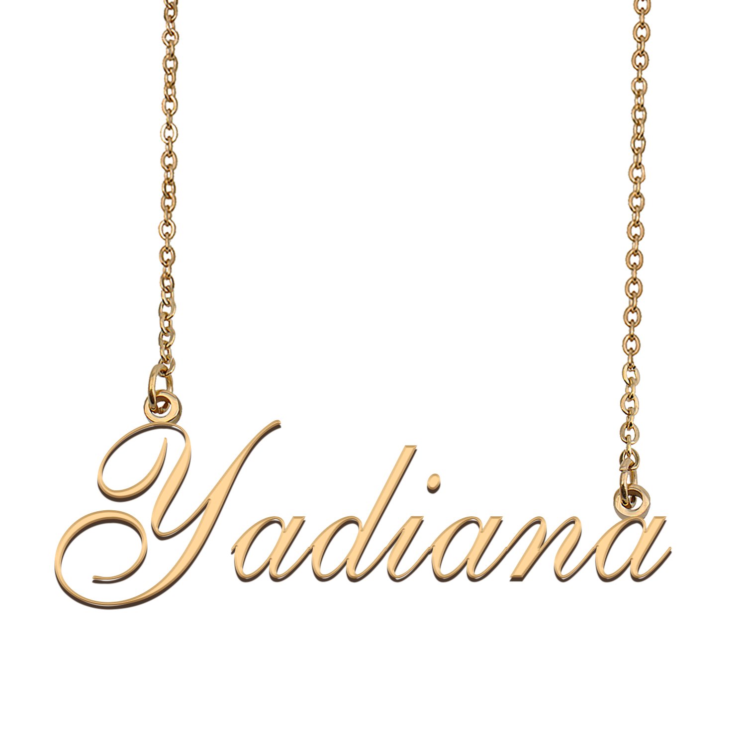 Custom Personalized Name Necklace in Golden Silver for Women Yadiana