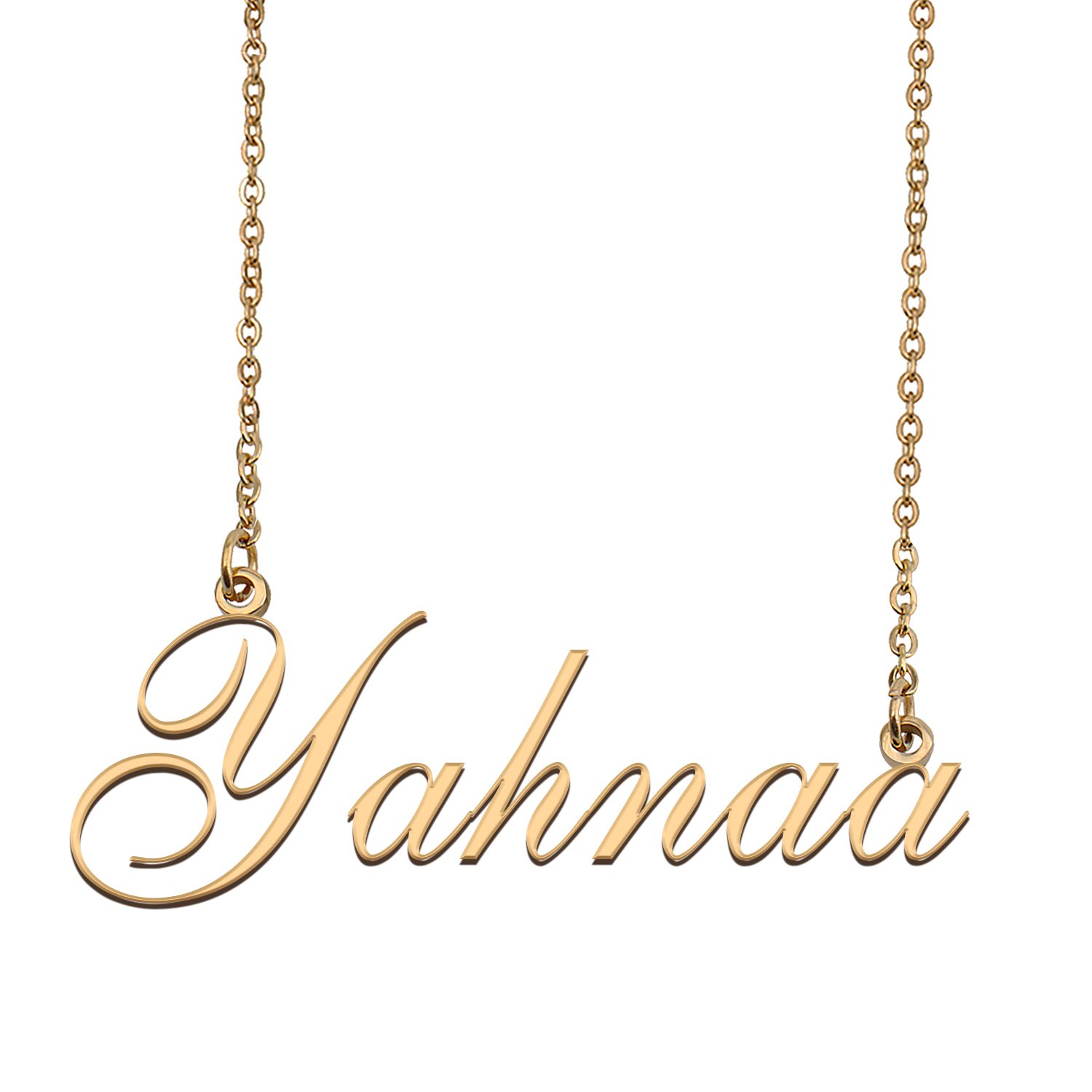 Custom Personalized Name Necklace in Golden Silver for Women Yahnaa
