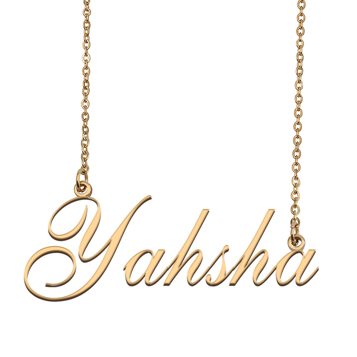 Custom Personalized Name Necklace in Golden Silver for Women Yahsha